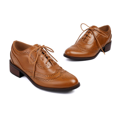 Women's Lace Up Brogue Oxford Shoes