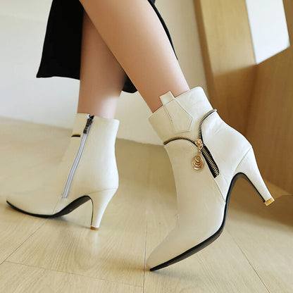 Women's Pointed Toe Spike Heel Ankle Boots