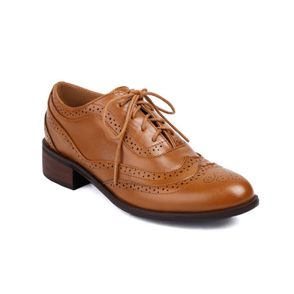 Women's Lace Up Brogue Oxford Shoes