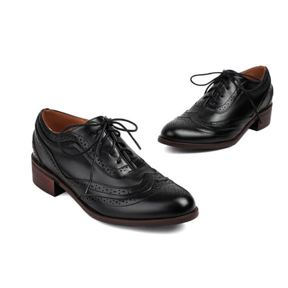 Women's Lace Up Brogue Oxford Shoes