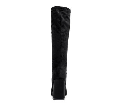 Square Toe Over Knee Block Chunky Heel Platform Knee High Boots for Women