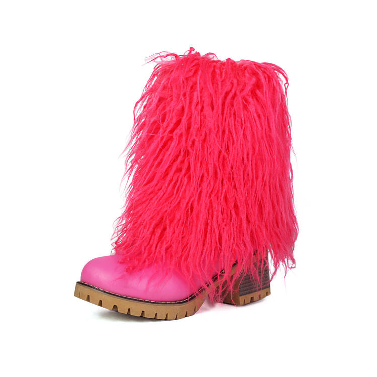 Women's Tassel Round Toe Platform Short Boots