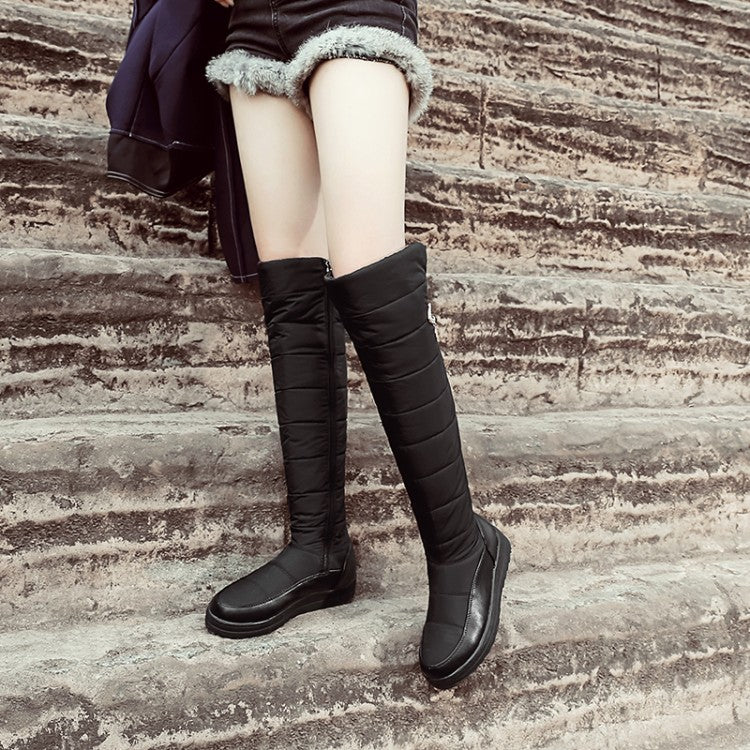 Ladies Wedge Heels Down Over the Knee Boots for Winter