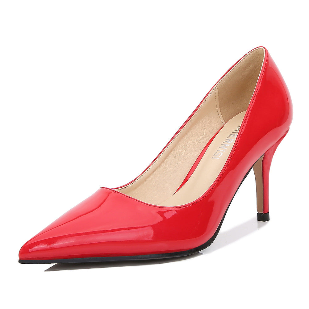 Ladies Pointed Toe Shallow Stiletto Heel Pumps