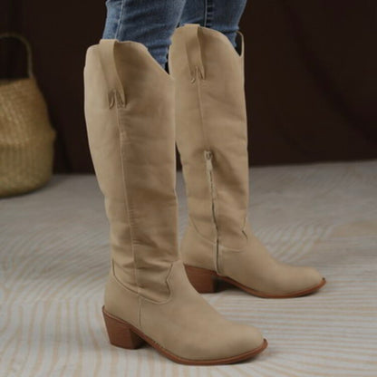 Round Toe Cowboy Knight Boots for Women