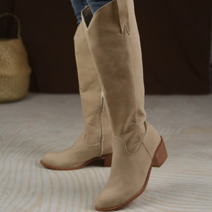 Round Toe Cowboy Knight Boots for Women