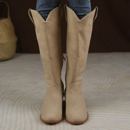 Round Toe Cowboy Knight Boots for Women