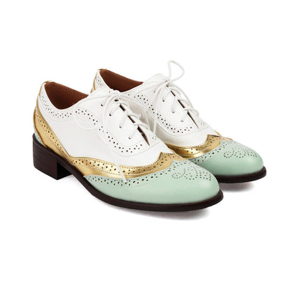 Women's Lace Up Brogue Oxford Shoes