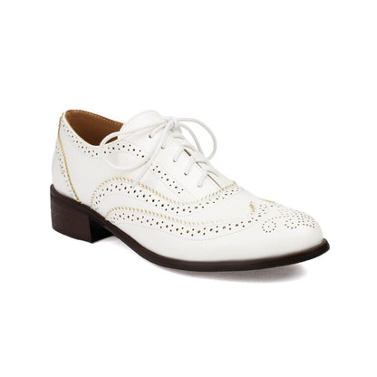 Women's Brogue Low Heel Oxford Shoes