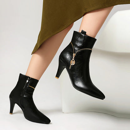 Women's Pointed Toe Spike Heel Ankle Boots