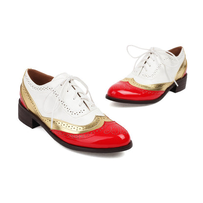 Women's Lace Up Brogue Oxford Shoes