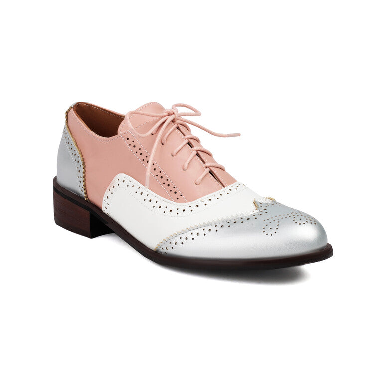 Women's Oxfords Brogue Low Heel Shoes