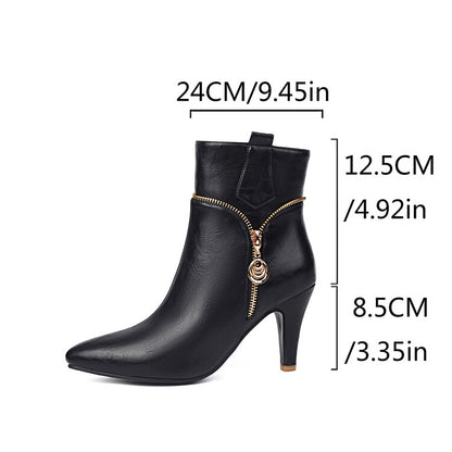 Women's Pointed Toe Spike Heel Ankle Boots