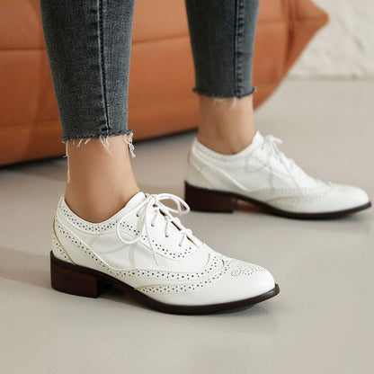 Women's Lace Up Brogue Oxford Shoes