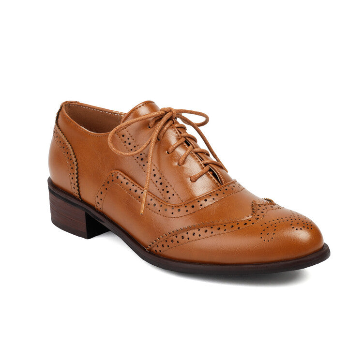 Women's Oxfords Brogue Low Heel Shoes