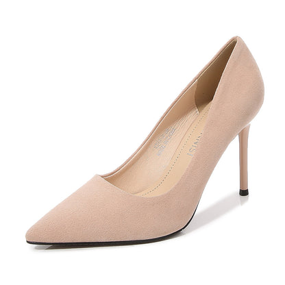 Ladies Pointed Toe Shallow Stiletto Heel Pumps