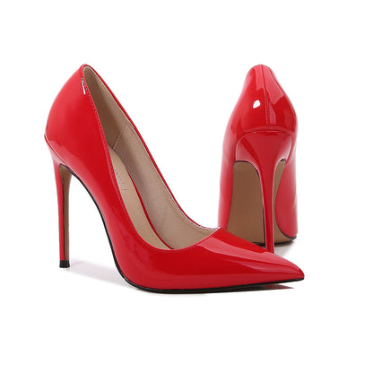 Ladies Pointed Toe Shallow Stiletto Heel Pumps