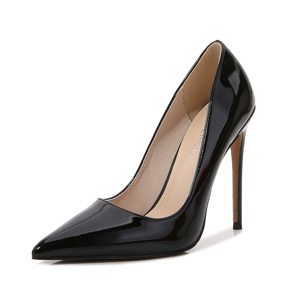 Ladies Pointed Toe Shallow Stiletto Heel Pumps