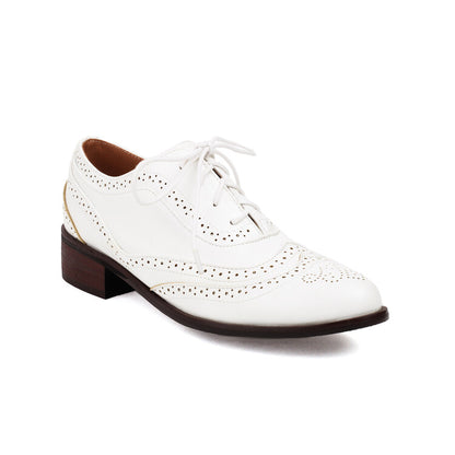 Women's Lace Up Brogue Oxford Shoes