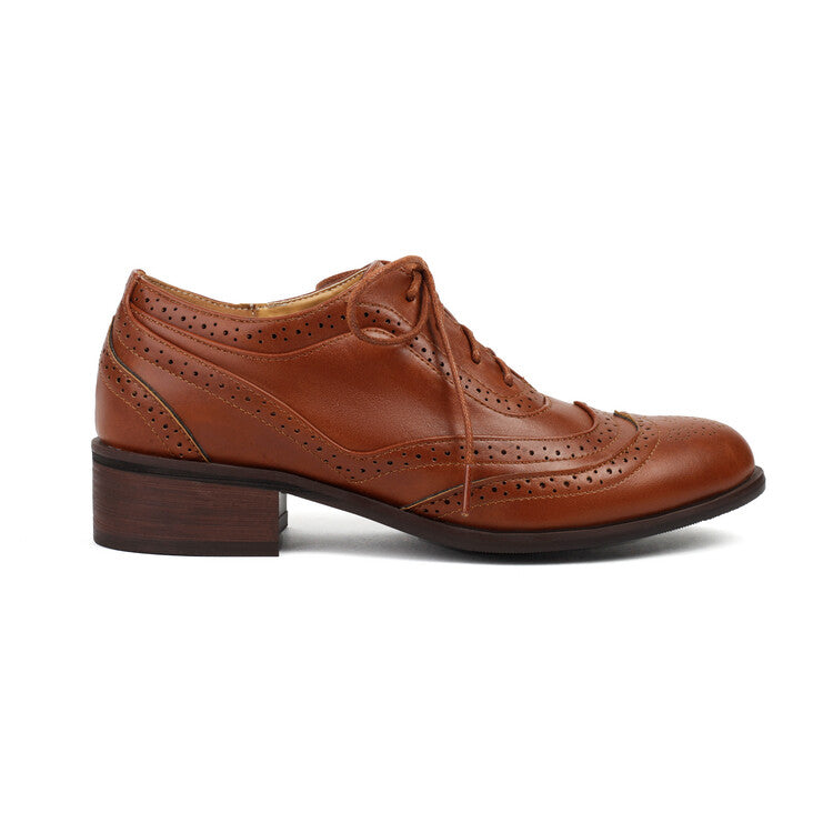 Women's Lace Up Brogue Oxford Shoes