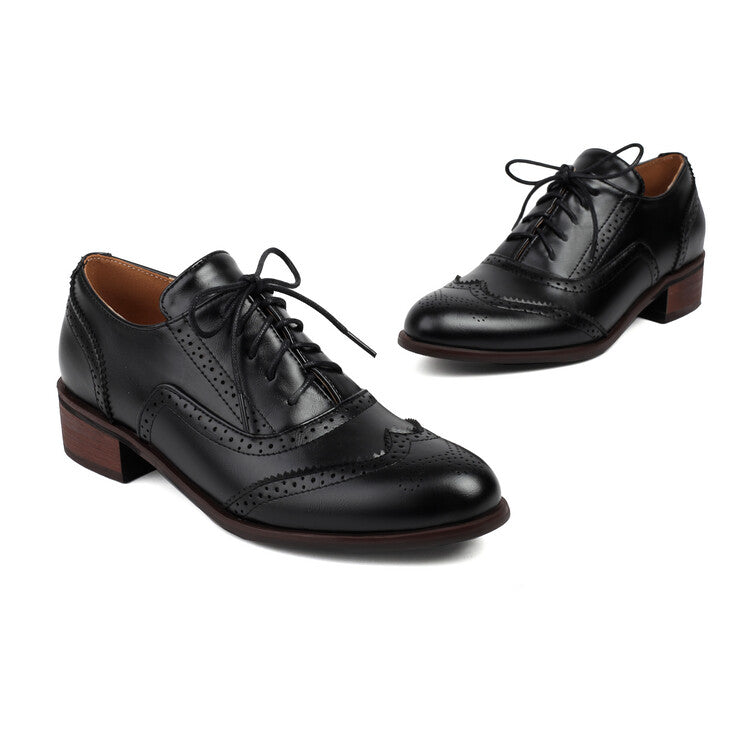 Women's Oxfords Brogue Low Heel Shoes