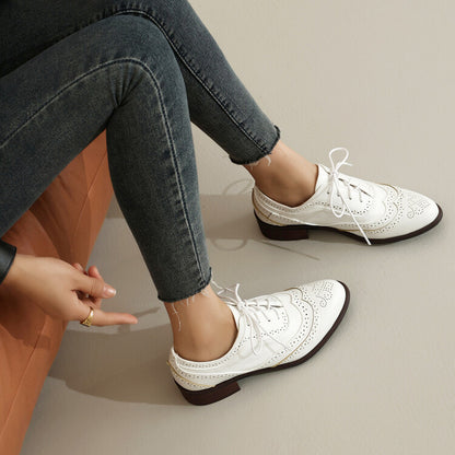 Women's Lace Up Brogue Oxford Shoes