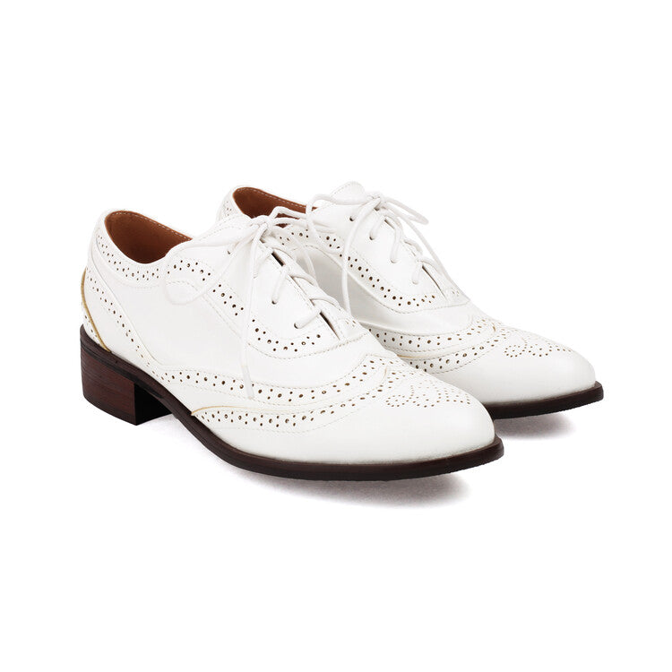 Women's Lace Up Brogue Oxford Shoes