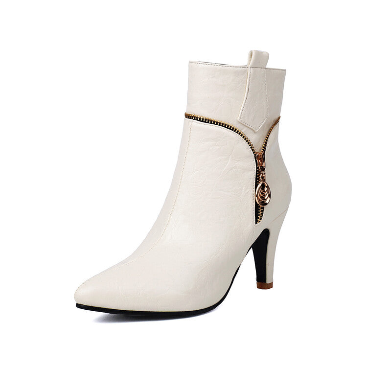 Women's Pointed Toe Spike Heel Ankle Boots