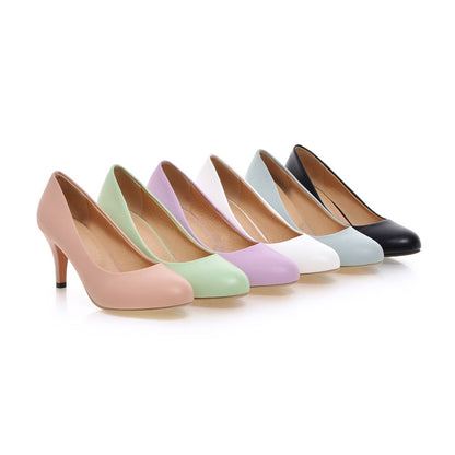 Candy Color Women Pumps High Heels Dress Shoes