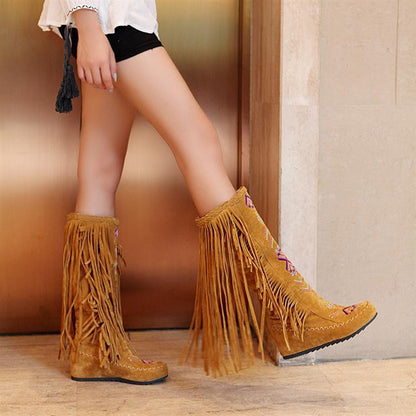 Over the Knee Boots High Heels Pu Leather Women Shoes