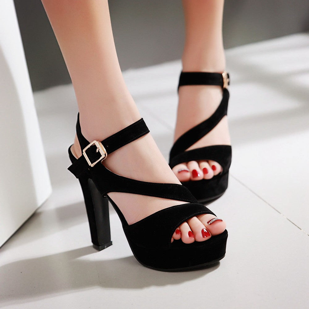 Fish Mouth Sandals Pumps Platform High-heeled Dress Shoes Woman – Shoeu