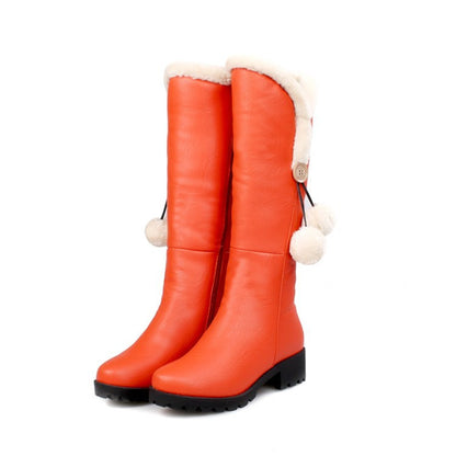 Women Snow Boots Ball Winter Knee High Boots Shoes Woman 2016 3520