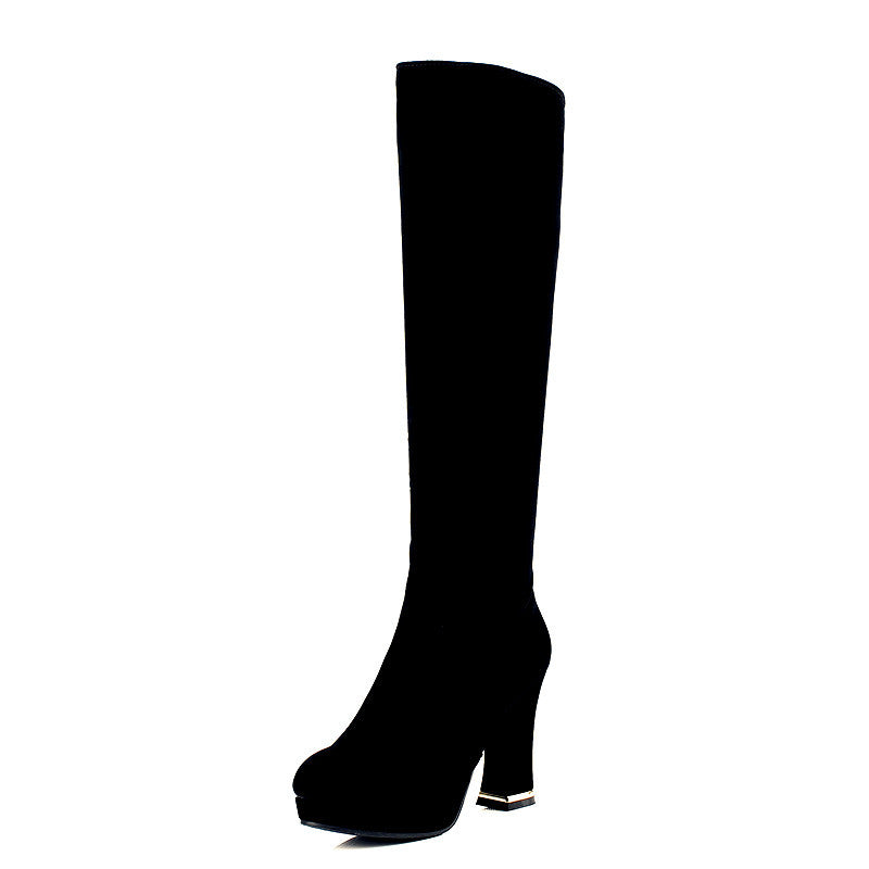 Fashion Women Knee High Boots for Autumn and Winter New Arrive Zipper ...
