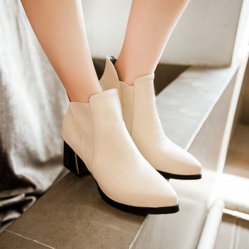 Pointed Toe Ankle Boots Women Shoes Fall|Winter 11191501 – Shoeu