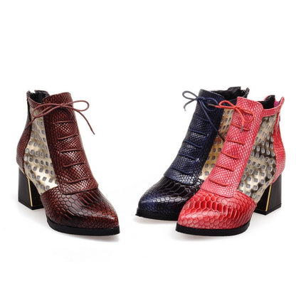 Snake Pattern High Heels Boots Women Shoes Fall|Winter 11191501