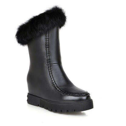 Fur Wedges Boots Women Shoes Fall|Winter 1608