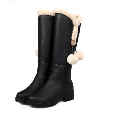 Women Snow Boots Ball Winter Knee High Boots Shoes Woman 2016 3520