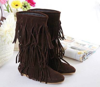 Buckle Tall Boots Side Zipper PU Leather Motorcycle Boots Women Shoes