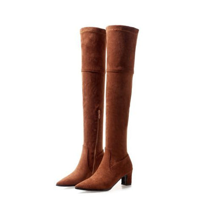 Women High Heel Thigh High Boots