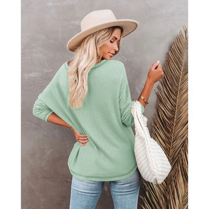 Womens Bat Sleeve Long Sleeved Top