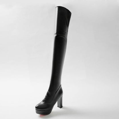 Women High Heels Platform Thigh High Boots