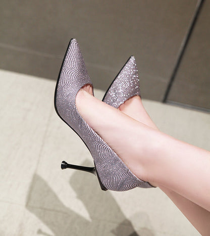 Shallow Mouth Stiletto Heel Pumps