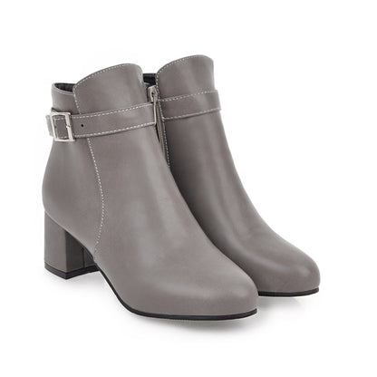 Women's Middle Heel Short Boots