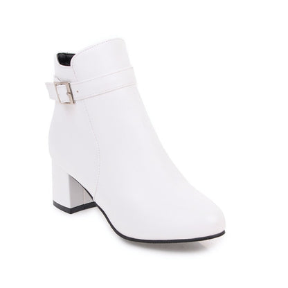 Women's Middle Heel Short Boots