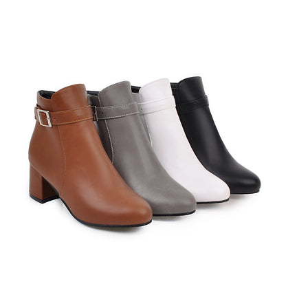 Women's Middle Heel Short Boots