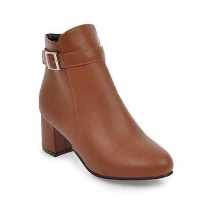 Women's Middle Heel Short Boots