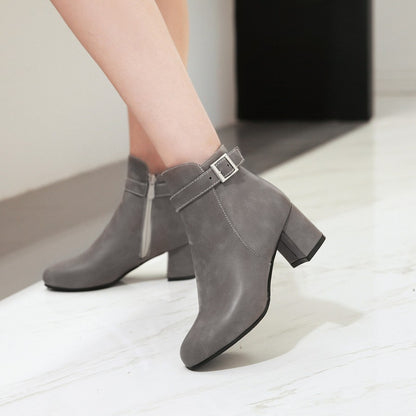 Women's Middle Heel Short Boots