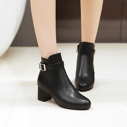 Women's Middle Heel Short Boots