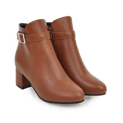 Women's Middle Heel Short Boots