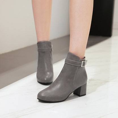 Women's Middle Heel Short Boots